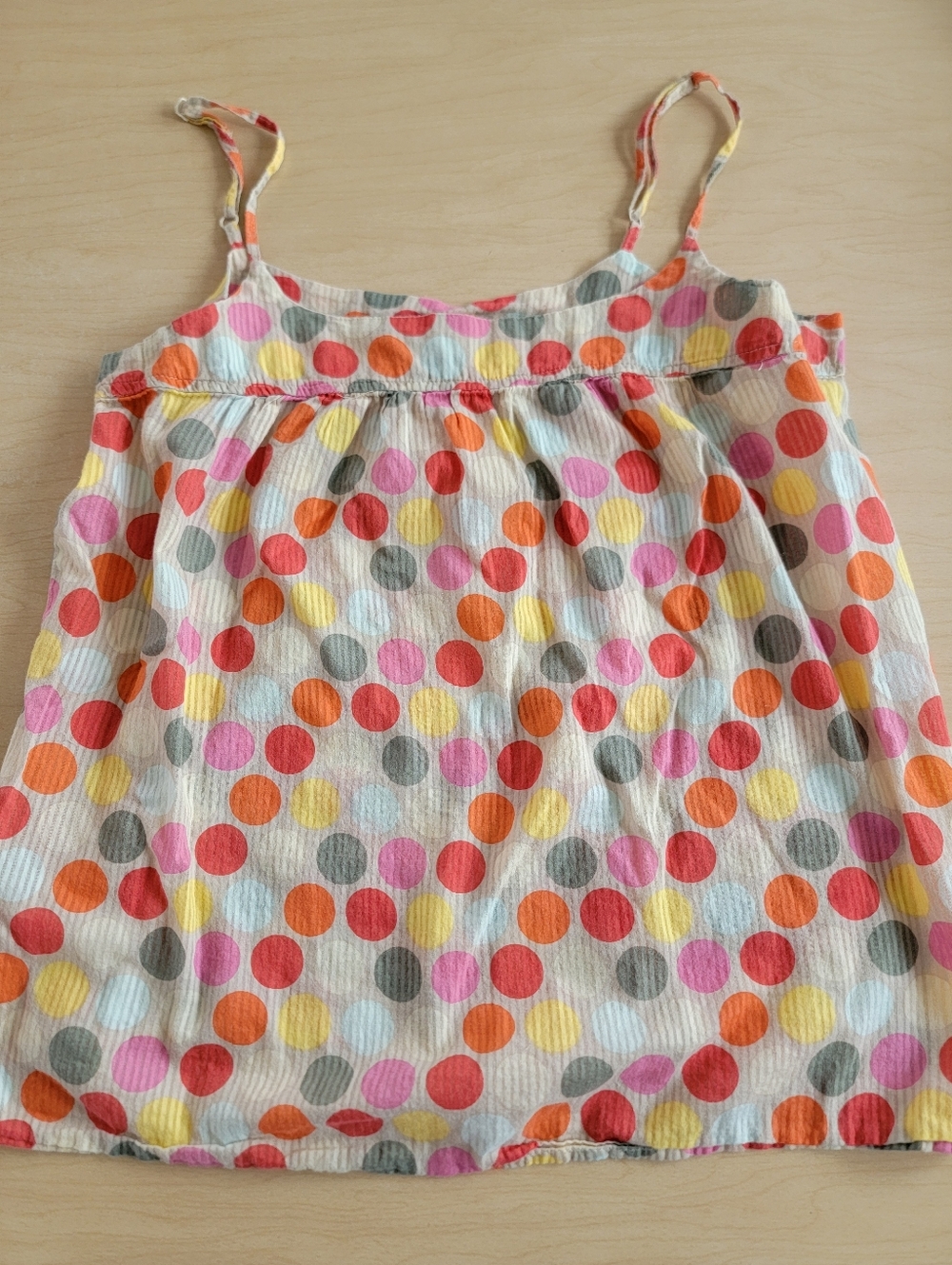 Aeropostale Polka Dot Spaghetti Strap Tank Top - Multicolor Small 100% Cotton